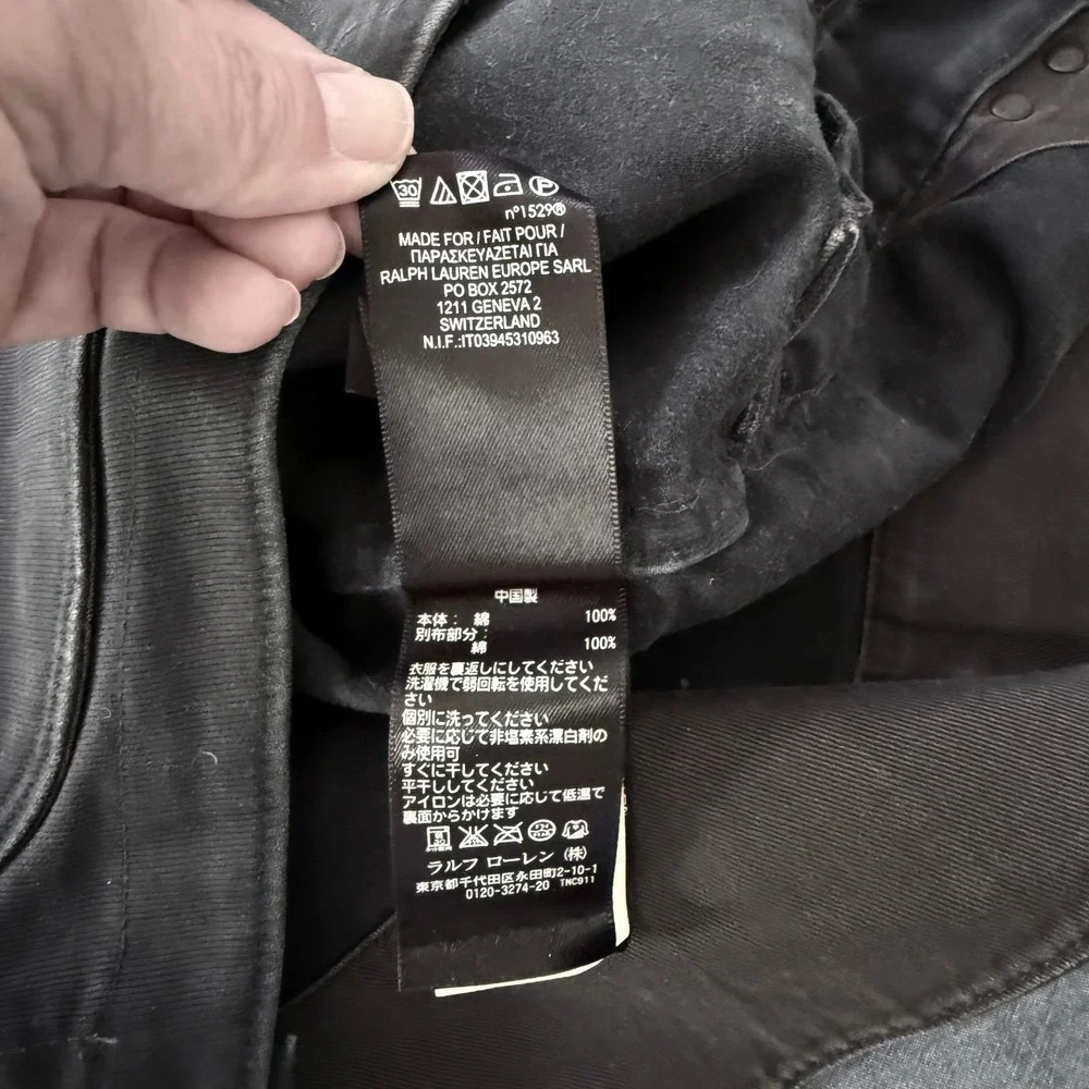 RRL Ralph Lauren Classic Old Style Vest Indigo Black Canvas Workwear Waistcoat